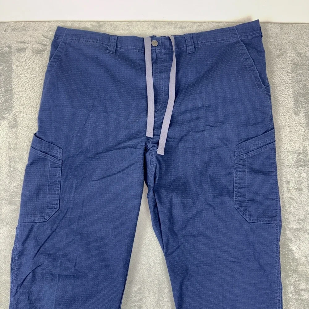Carhartt Scrubs C54108T Men's XXL TALL Ripstop 8-Pocket Pants Uniform Navy Blue